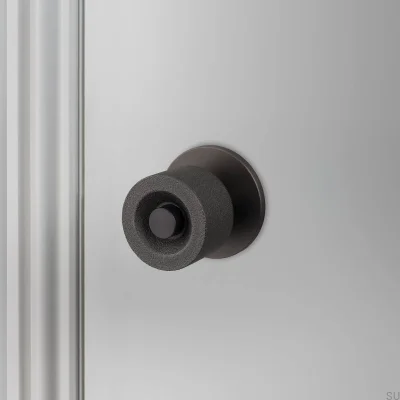 Poignée de porte double face en laiton coulé 57, finition bronze brûlé
