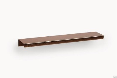 Poignée de meuble Way 128 en aluminium brun brossé