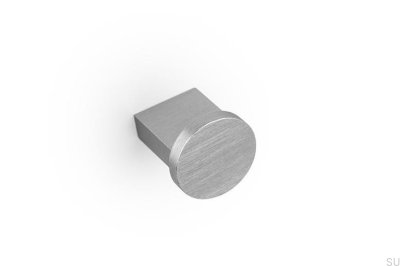 Bouton de meuble Nexx 25 en aluminium argenté brossé
