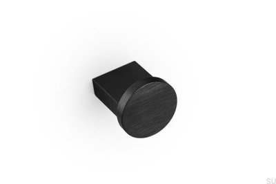 Bouton de meuble Nexx 25 en aluminium brossé noir