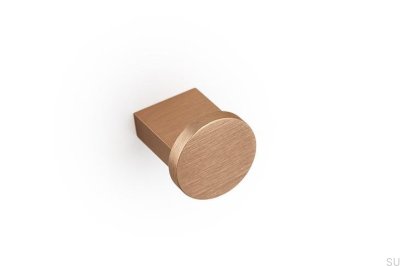 Bouton de meuble Nexx 25 en aluminium brossé or Cava