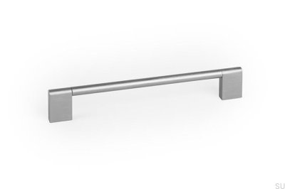 Poignée de meuble allongée Nexx 160, aluminium argenté brossé