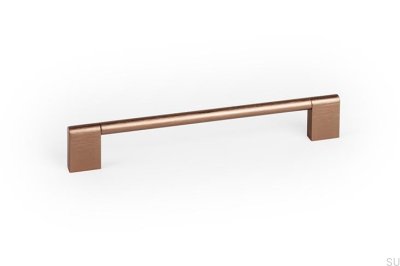 Poignée de meuble allongée Nexx 160 en aluminium brun brossé