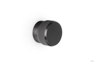 Bouton de meuble Brooklyn Big 40 en aluminium noir titane