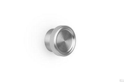 Bouton de meuble Boto 45 en aluminium, argent brossé