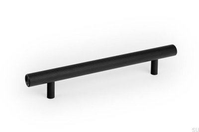 Poignée de meuble allongée Boto 160, aluminium noir brossé