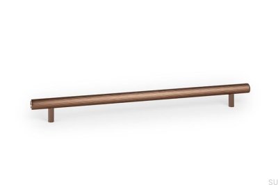 Poignée de meuble allongée Boto 320, aluminium brun brossé