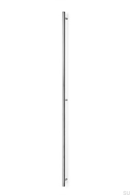 Poignée de meuble allongée Boto Big 1024, en aluminium nickelé et poli.