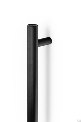 Poignée de meuble allongée Boto Big 1024, aluminium noir brossé