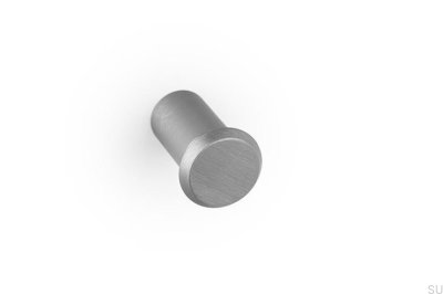 Bouton de meuble Phase 23 en aluminium argenté brossé