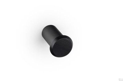 Bouton de meuble Phase 23 en aluminium noir brossé