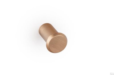 Bouton de meuble en aluminium Fase 23, finition or brossé Cava