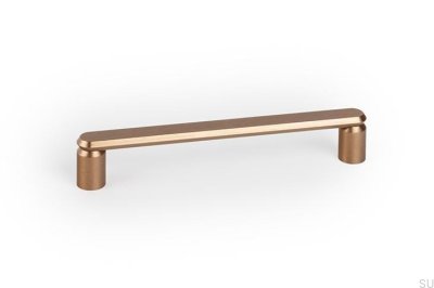 Poignée de meuble Fase 160 en aluminium brossé doré Cava