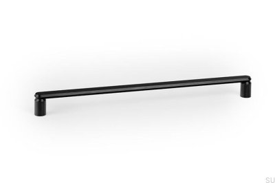 Poignée de meuble allongée Fase 320, aluminium noir brossé