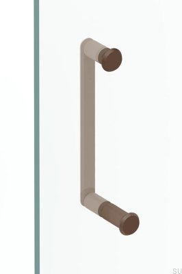 Poignée de porte de douche Phase 23 en aluminium brossé brun