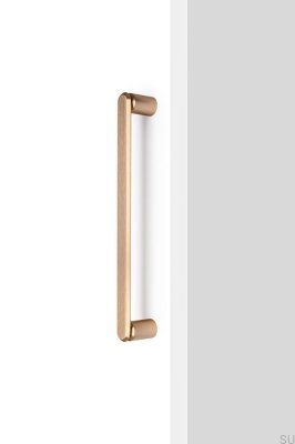 Poignée de meuble allongée à une face Fase Big 320 Aluminium Or Brossé Cava