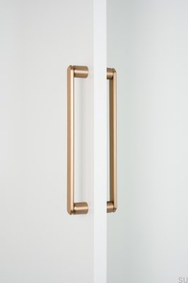 Poignée de meuble allongée double face Fase Big 320 Aluminium Or Brossé Cava
