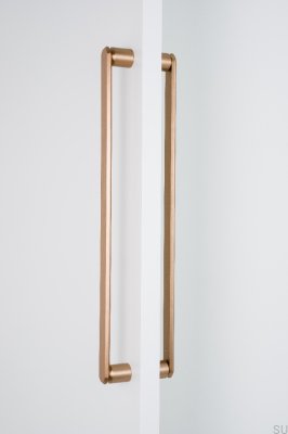 Poignée de meuble allongée double face Fase Big 480 Aluminium Or Brossé Cava