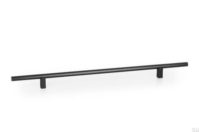 Poignée de meuble allongée Kumo 320, aluminium, noir, titane