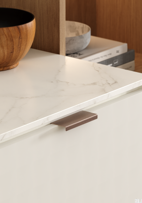 Poignée de meuble Way 64 en aluminium brossé brun