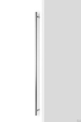 Poignée de meuble allongée Boto Big 1024, aluminium argenté brossé
