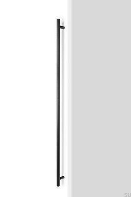 Poignée de meuble allongée Boto Big 1024, aluminium noir brossé