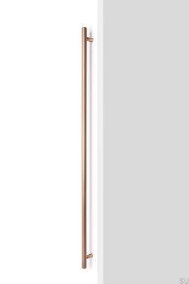 Poignée de meuble oblongue Boto Big 1024, aluminium doré brossé, Cava