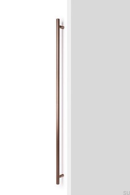 Poignée de meuble oblongue Boto Big 1024, brun aluminium brossé