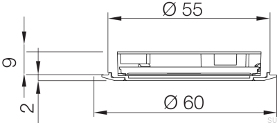 Spot LED Stella Flat 2700K IP44 3W Argent