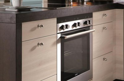 Bouton de meuble avec embase 1628 Acier brossé