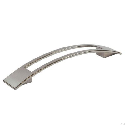 Poignée de meuble allongée 2113 128 Nickel poli