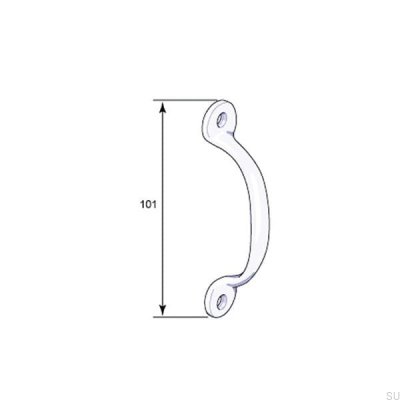 Poignée de meuble allongée 5854 Nickel poli