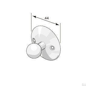 Bouton de meuble avec base 5319 Nickel poli