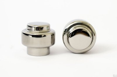 Bouton de meuble Patère murale Hip 30 Acier poli