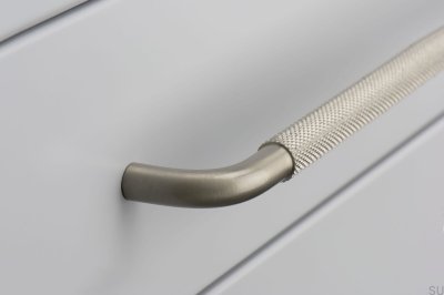 Poignée de meuble oblongue Helix 128, aluminium, argent 