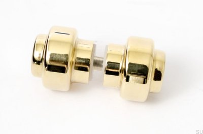 Bouton de porte double face Hip 30 Laiton poli non verni