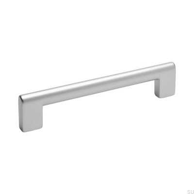 Poignée de meuble allongée 0112 Ara 96 Silver Brushed (aspect aluminium)