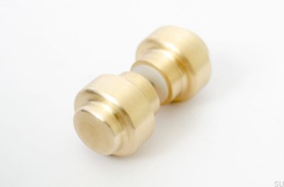 Bouton de porte double face Hip 30 Laiton brossé non verni
