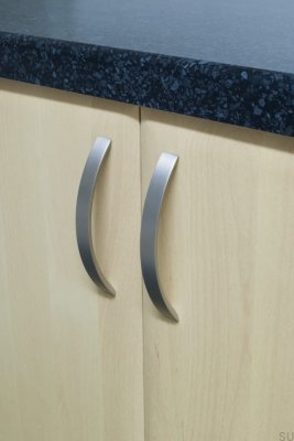 Poignée de meuble longue Yazz 128 Silver Brushed
