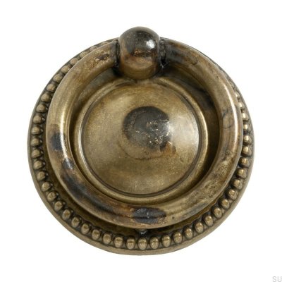 Poignée de meuble ronde Anneau 106 41 Bronze antique