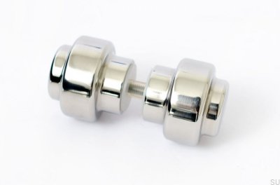 Bouton de porte Double face Hip 30 Acier poli