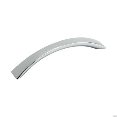 Poignée de meuble oblong 21213 128 Chrome poli