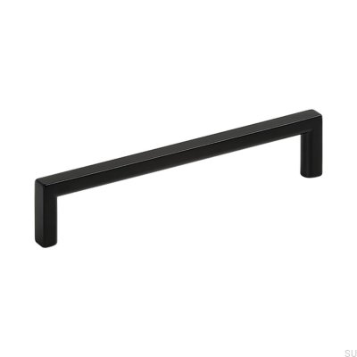 Poignée de meuble allongée Soft 128 Metal Black