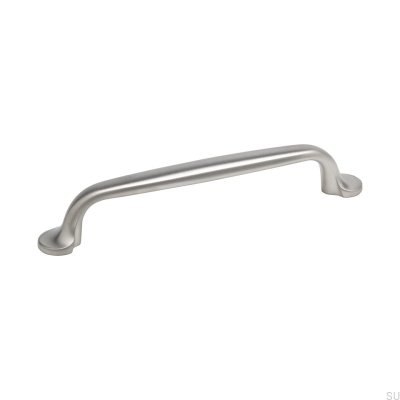 Poignée de meuble allongée 7032 128 Argent brossé (aspect inox)