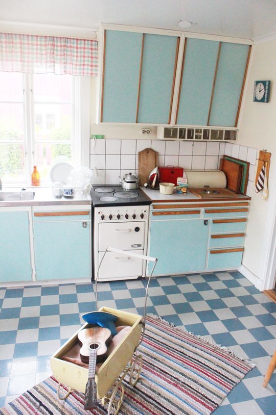 kuchnia retro skandynawska 3 seledyn